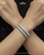 Dazzling Frosted Openwork Bangles