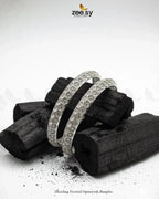 Dazzling Frosted Openwork Bangles