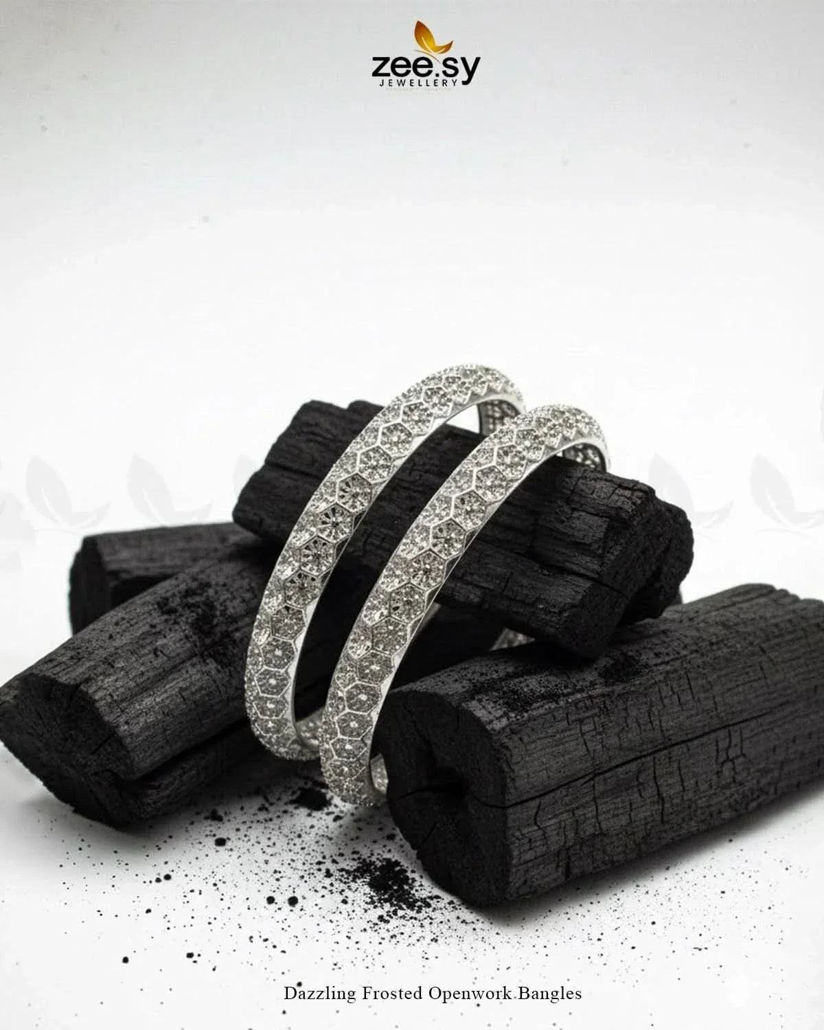 Dazzling Frosted Openwork Bangles