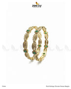 Rich Heritage Zirconia Stream Bangles - Green