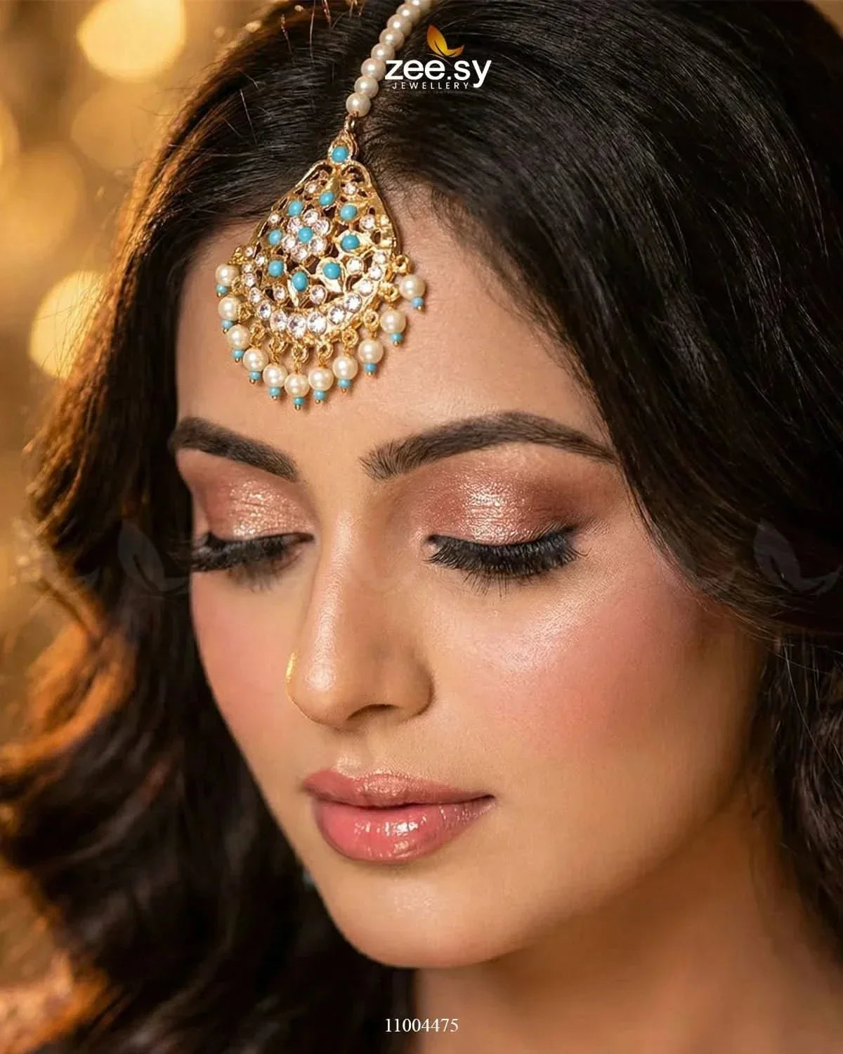 Shaahi Gulnaar Pearl drop Bindiya