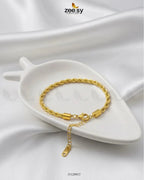 Classic Gold Twisted Rope Bracelet
