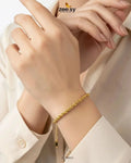 Classic Gold Twisted Rope Bracelet