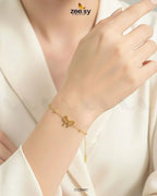 Delicate Ribbon Bow Charm Bracelet