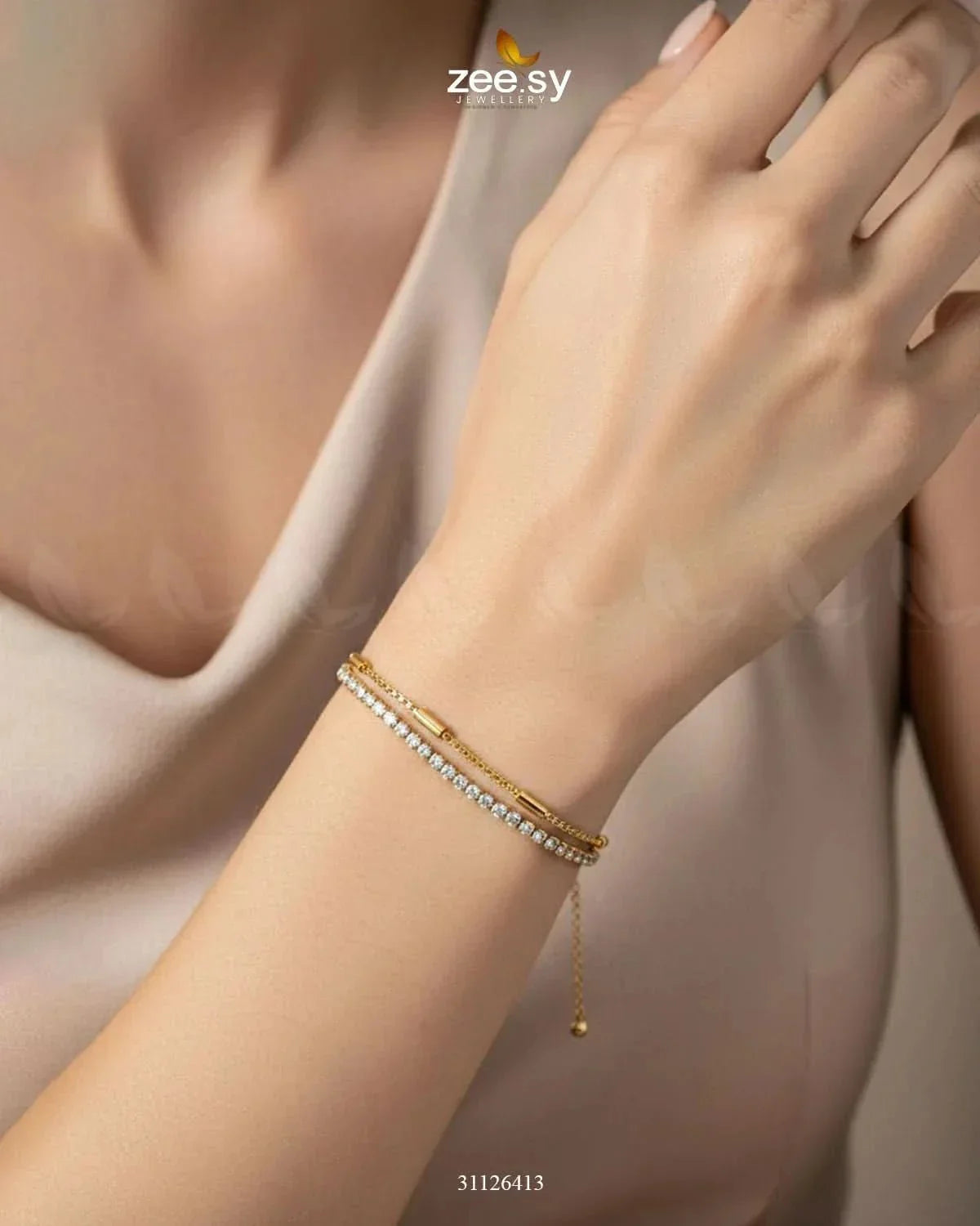 Double Charm Crystal Bracelet