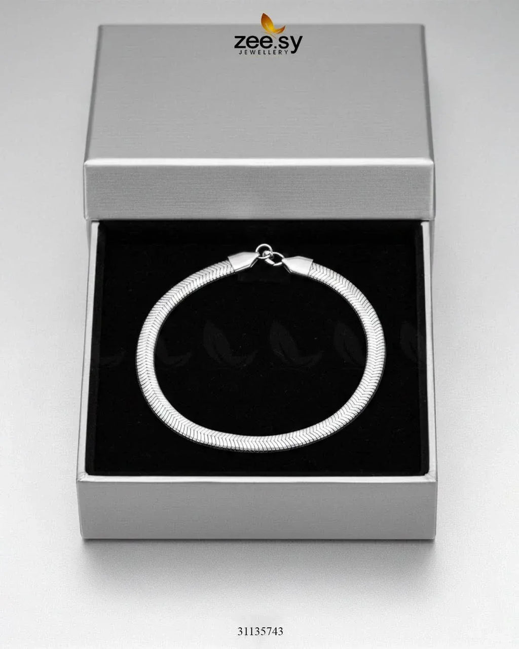 Classic Medium Herringbone Bracelet for Men