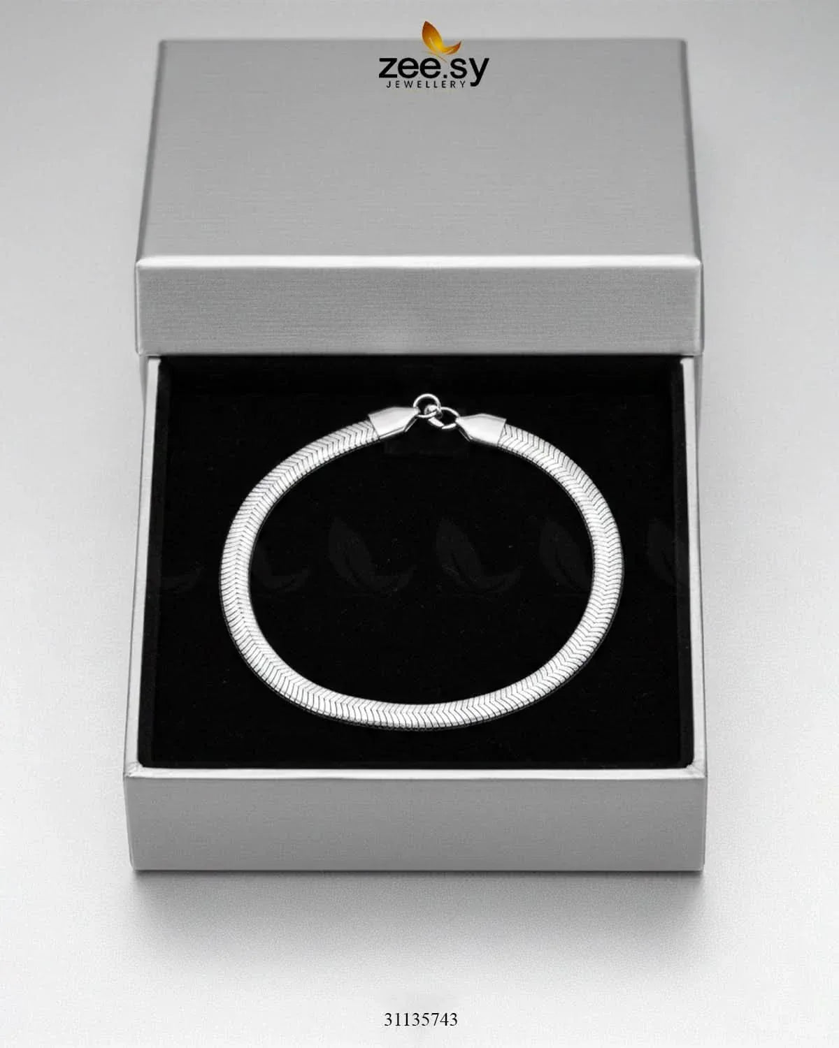 Classic Medium Herringbone Bracelet for Men