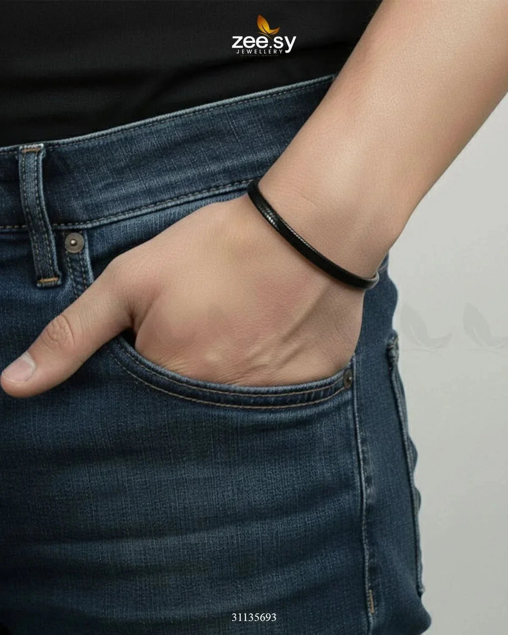 Classic Small Herringbone Bracelet for Men