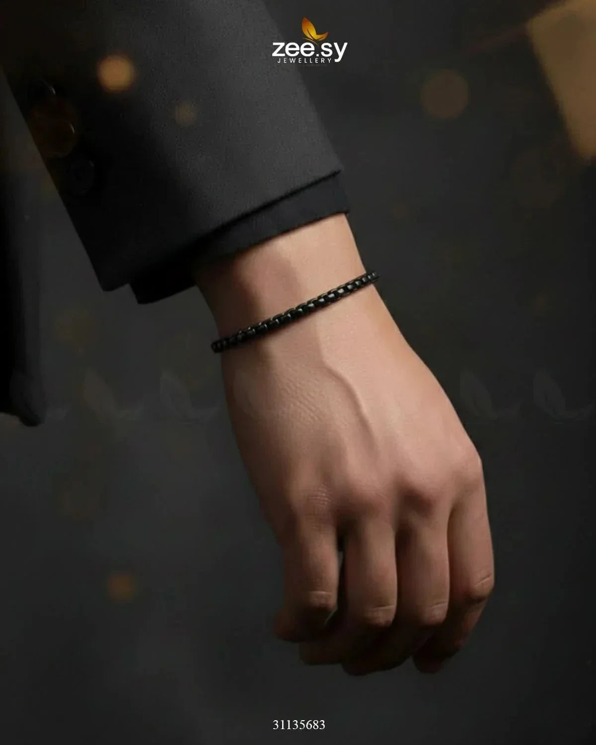 Mono Round Small Box Bracelet for Men