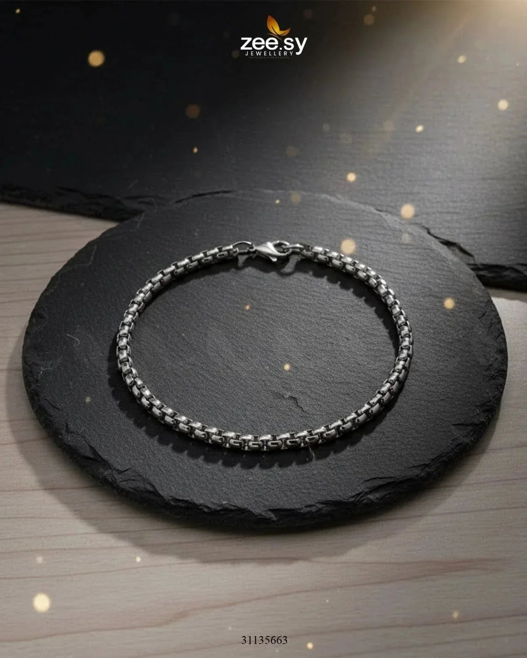 Mono Round Small Box Bracelet for Men