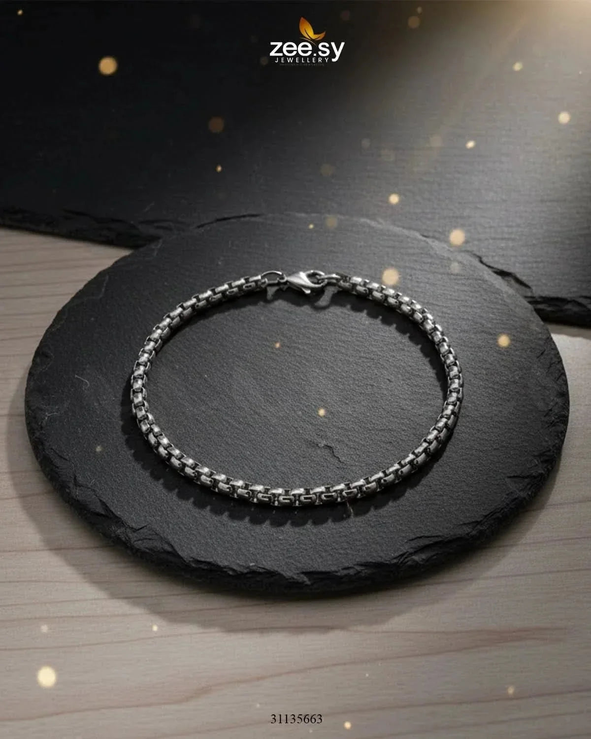 Mono Round Small Box Bracelet for Men