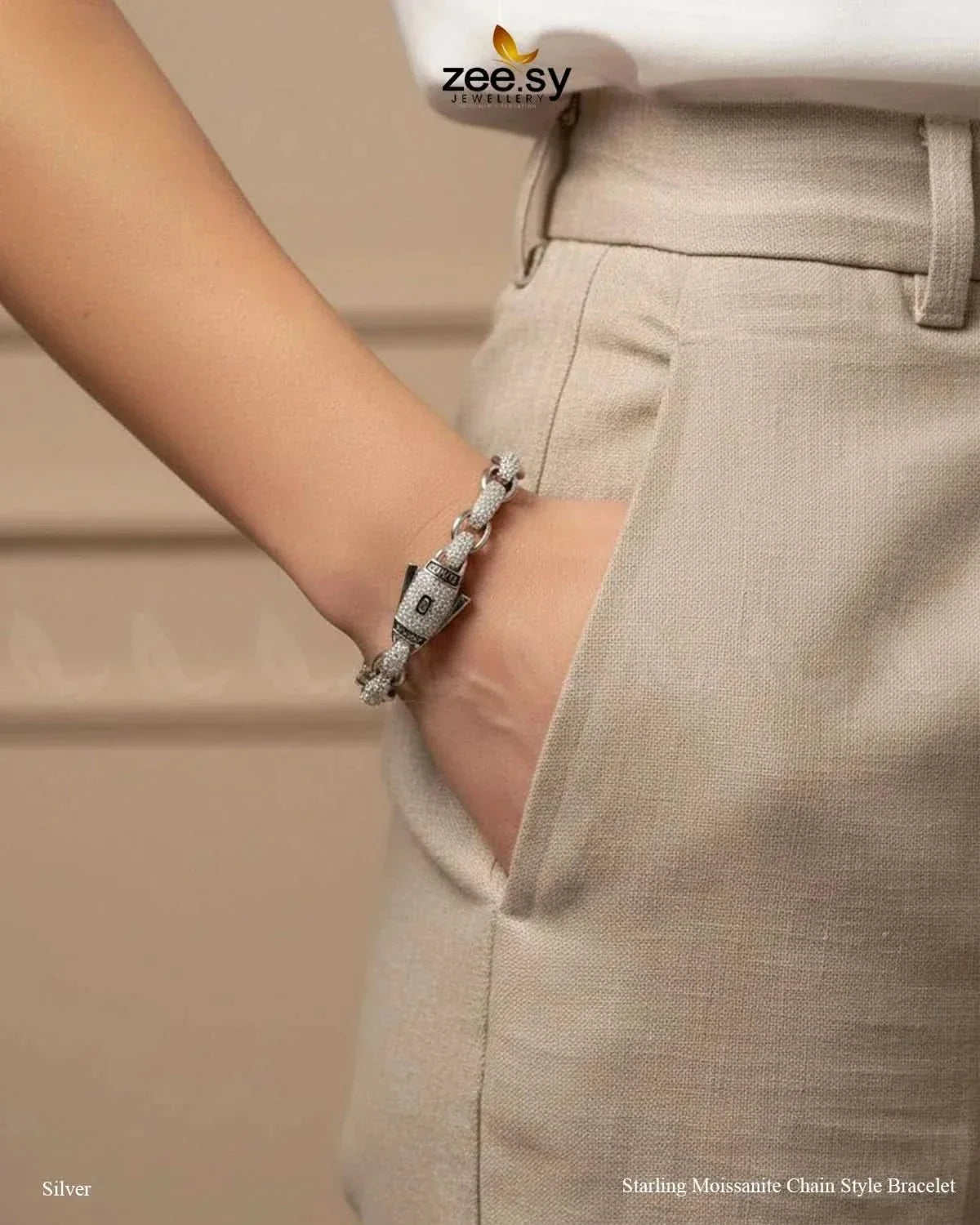 Starling Moissanite Charm Style Bracelet