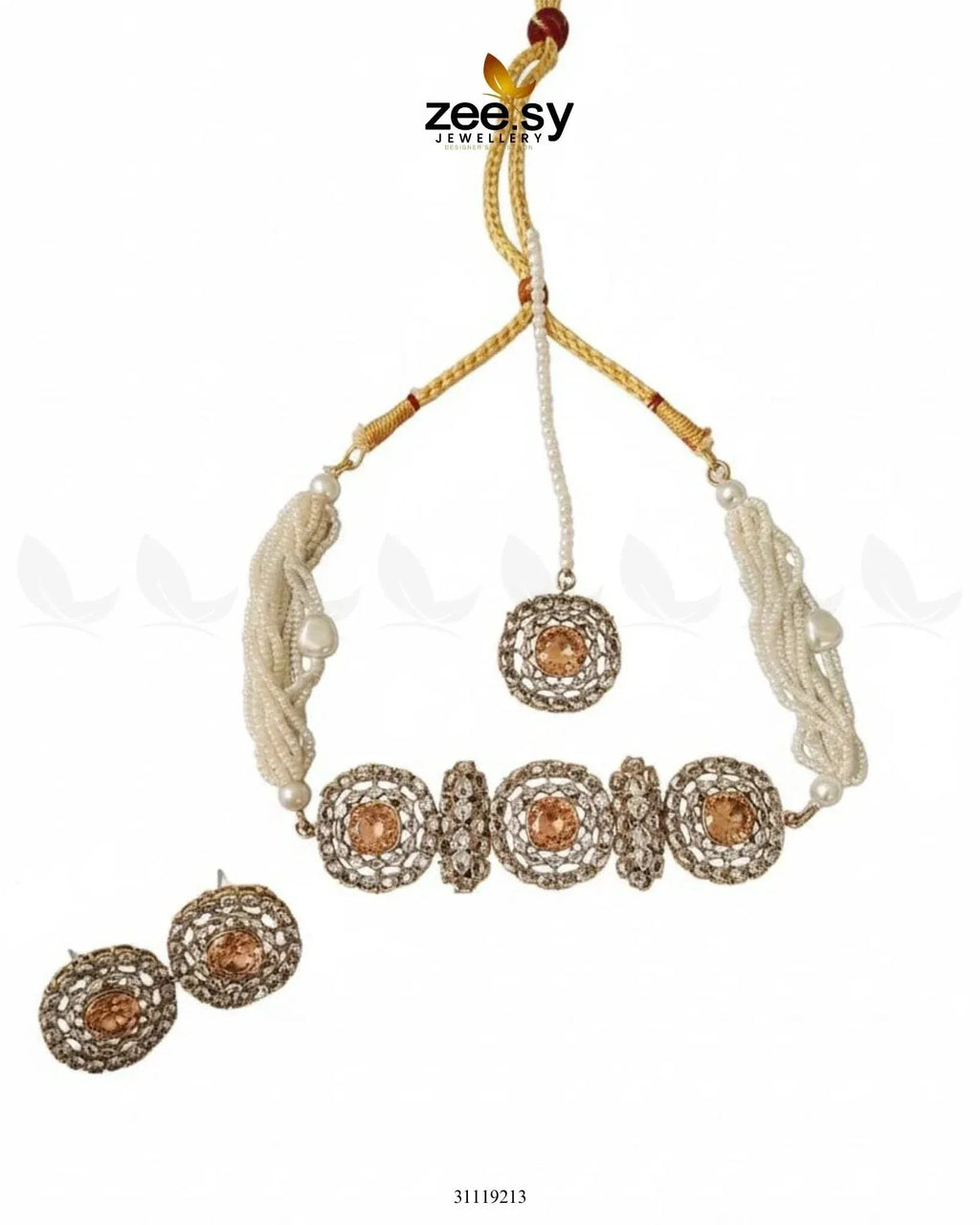 Equinox Stone Pearl Choker Set