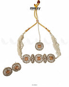 Equinox Stone Pearl Choker Set