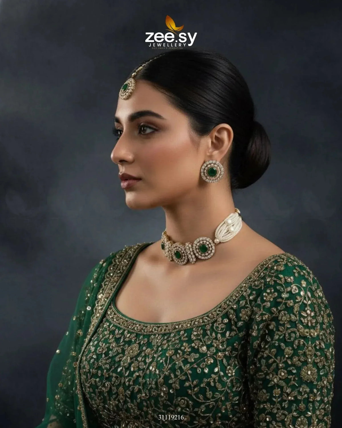 Equinox Stone Pearl Choker Set