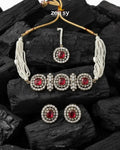 Equinox Stone Pearl Choker Set