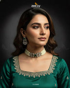 Obelisk Rhodium Polished Choker Set