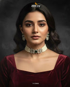 Obelisk Rhodium Polished Choker Set