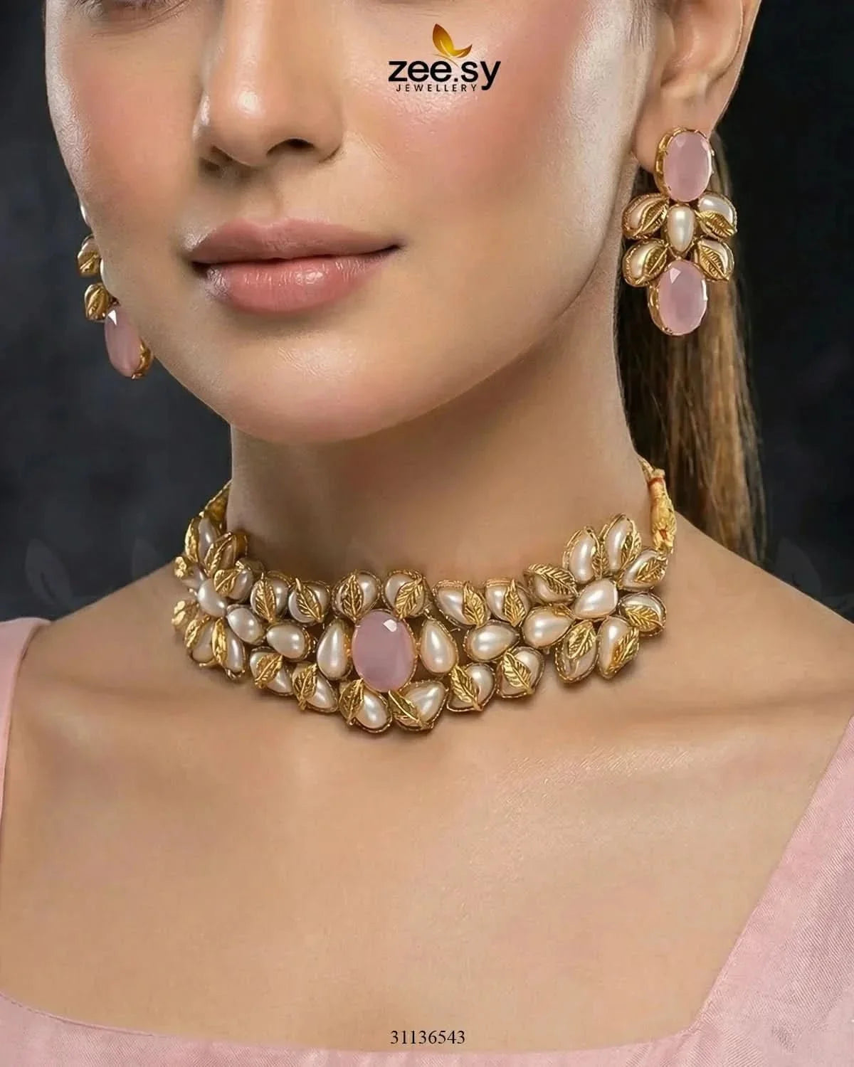 Jennet Baroque Pearl Choker Set