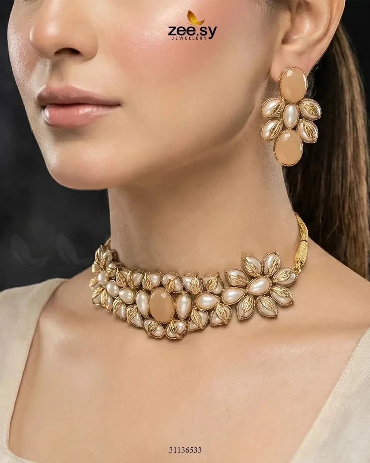 Jennet Baroque Pearl Choker Set