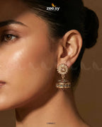 Antique Crystal Heritage Jhumka Earrings