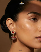 Antique Crystal Heritage Jhumka Earrings