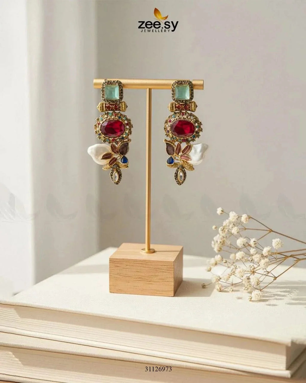 Bloom Stud Baroque Pearl Earrings
