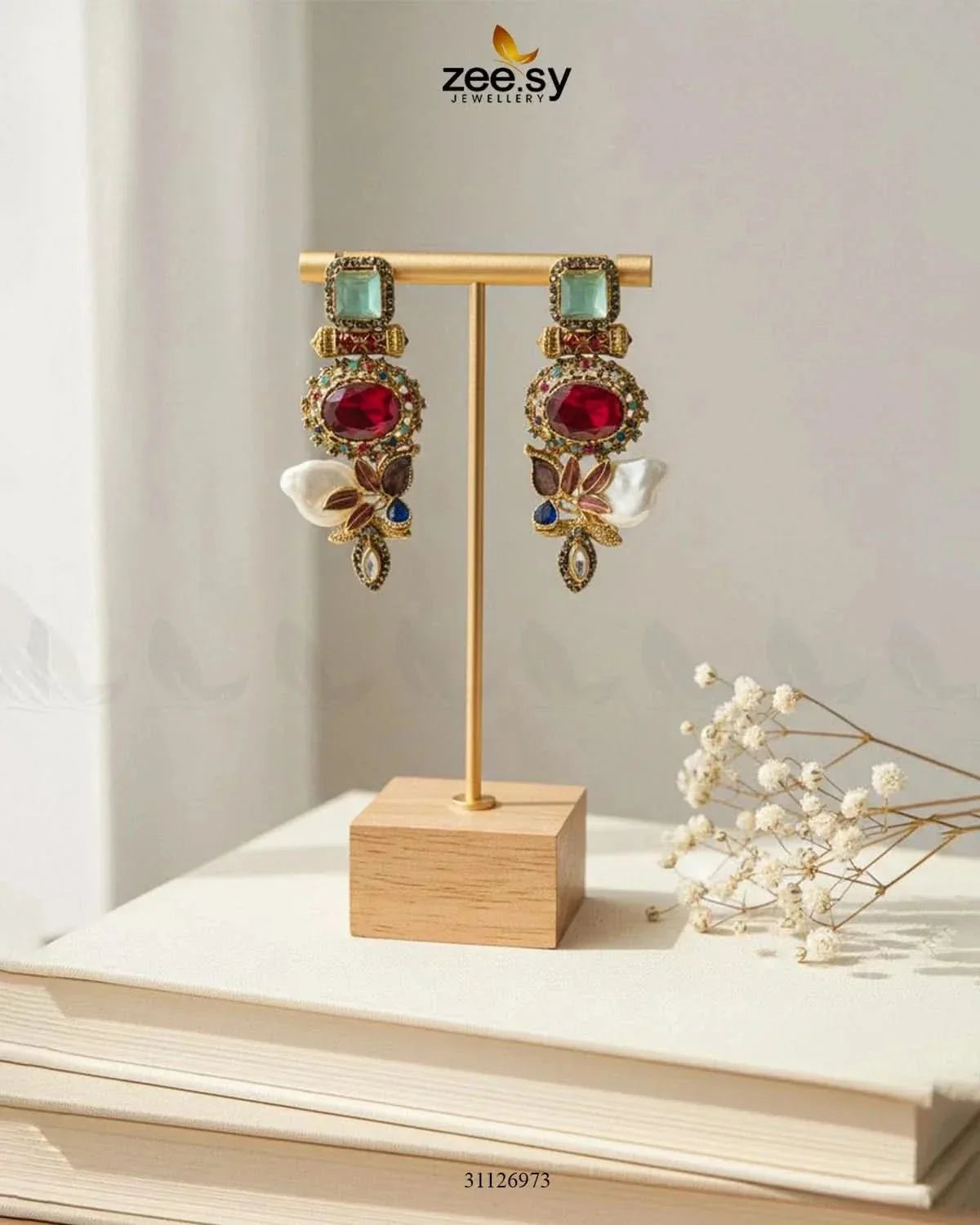 Bloom Stud Baroque Pearl Earrings