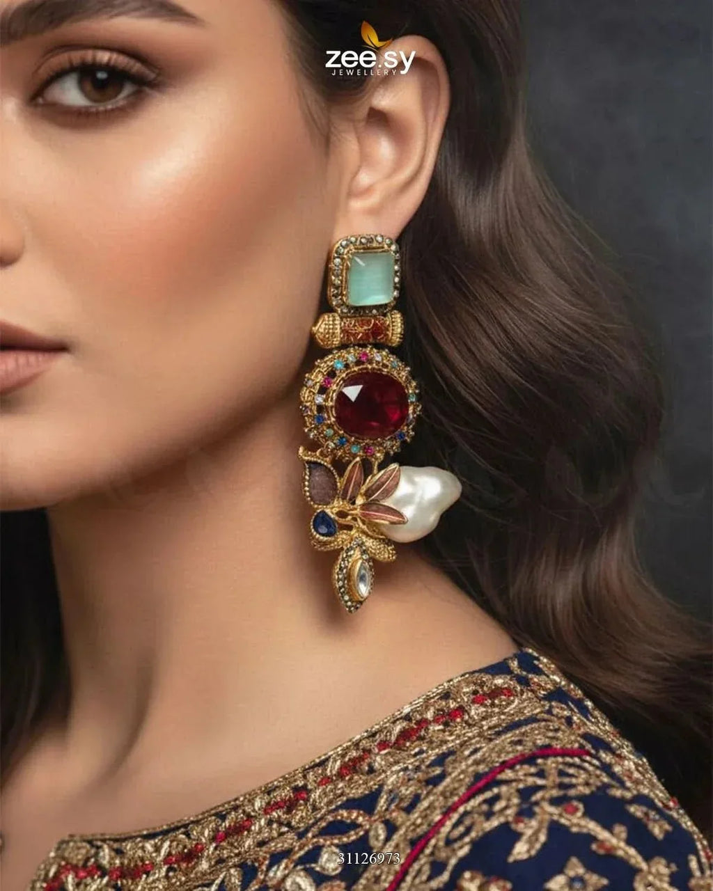 Bloom Stud Baroque Pearl Earrings