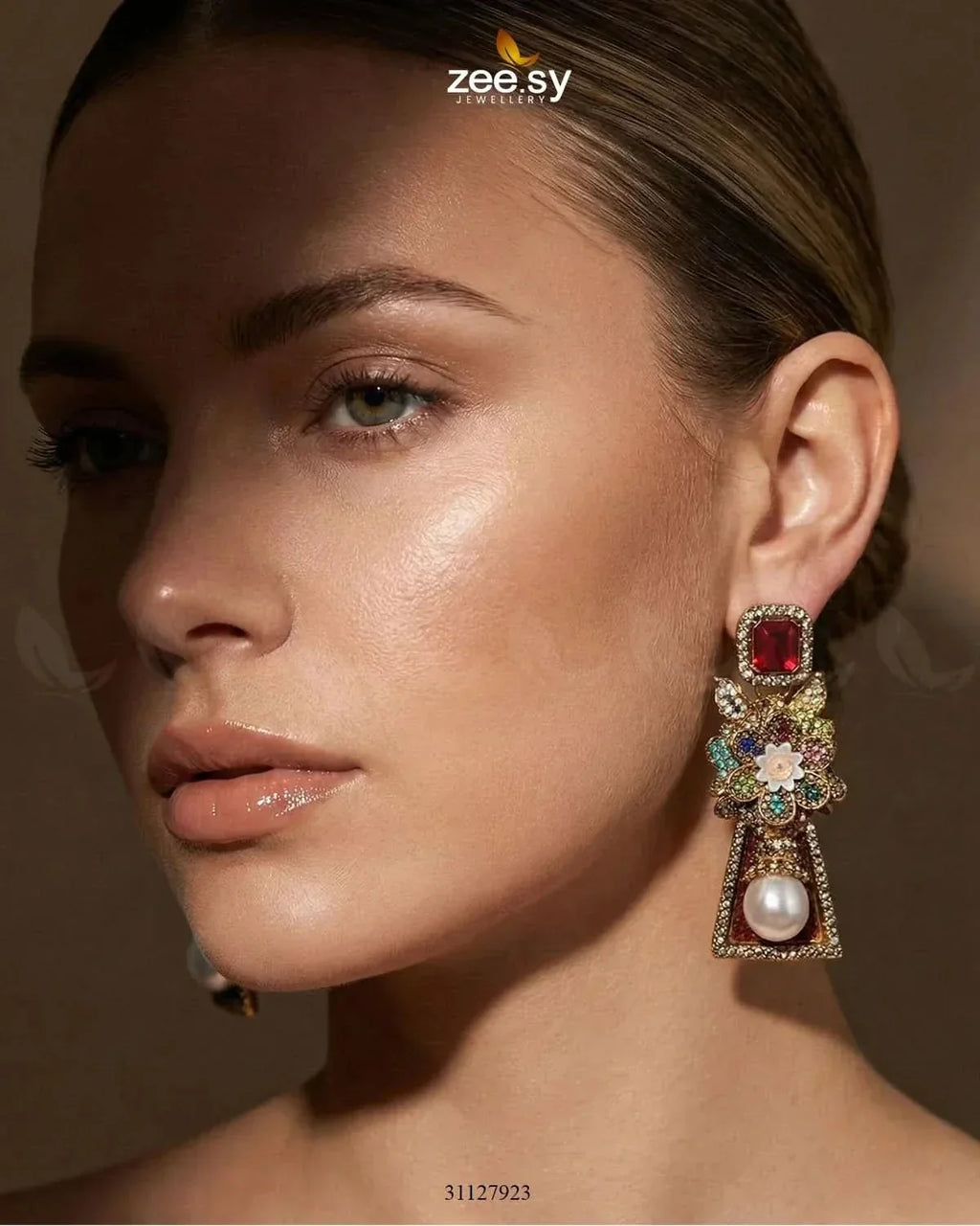 Ruby Palace Baroque Pearl Earrings