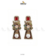 Ruby Palace Baroque Pearl Earrings