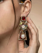 Ruby Palace Baroque Pearl Earrings