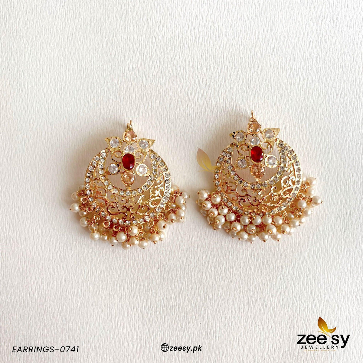 Exclusive Sheesh Gul Stud Earrings
