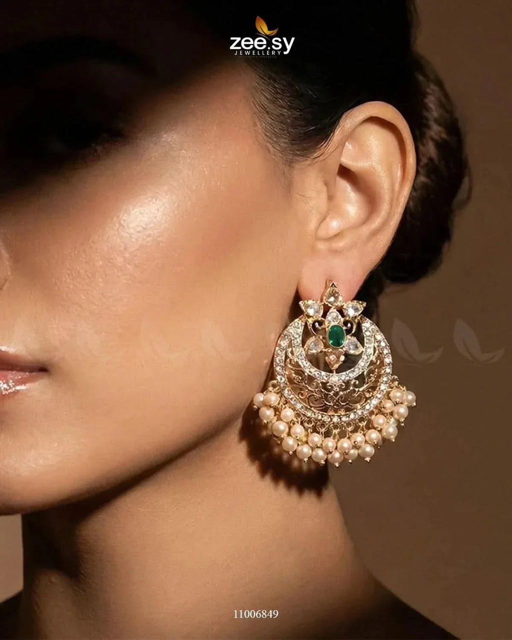 Exclusive Sheesh Gul Stud Earrings