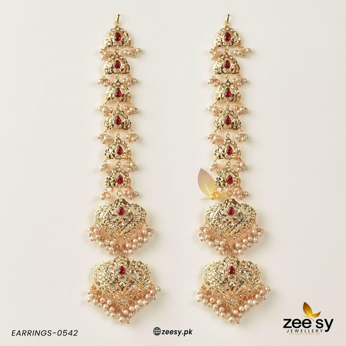 Premium long Pearl Drop Earring