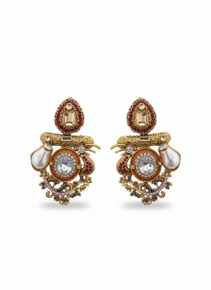 Regal Multi Baroque Drop Earrings