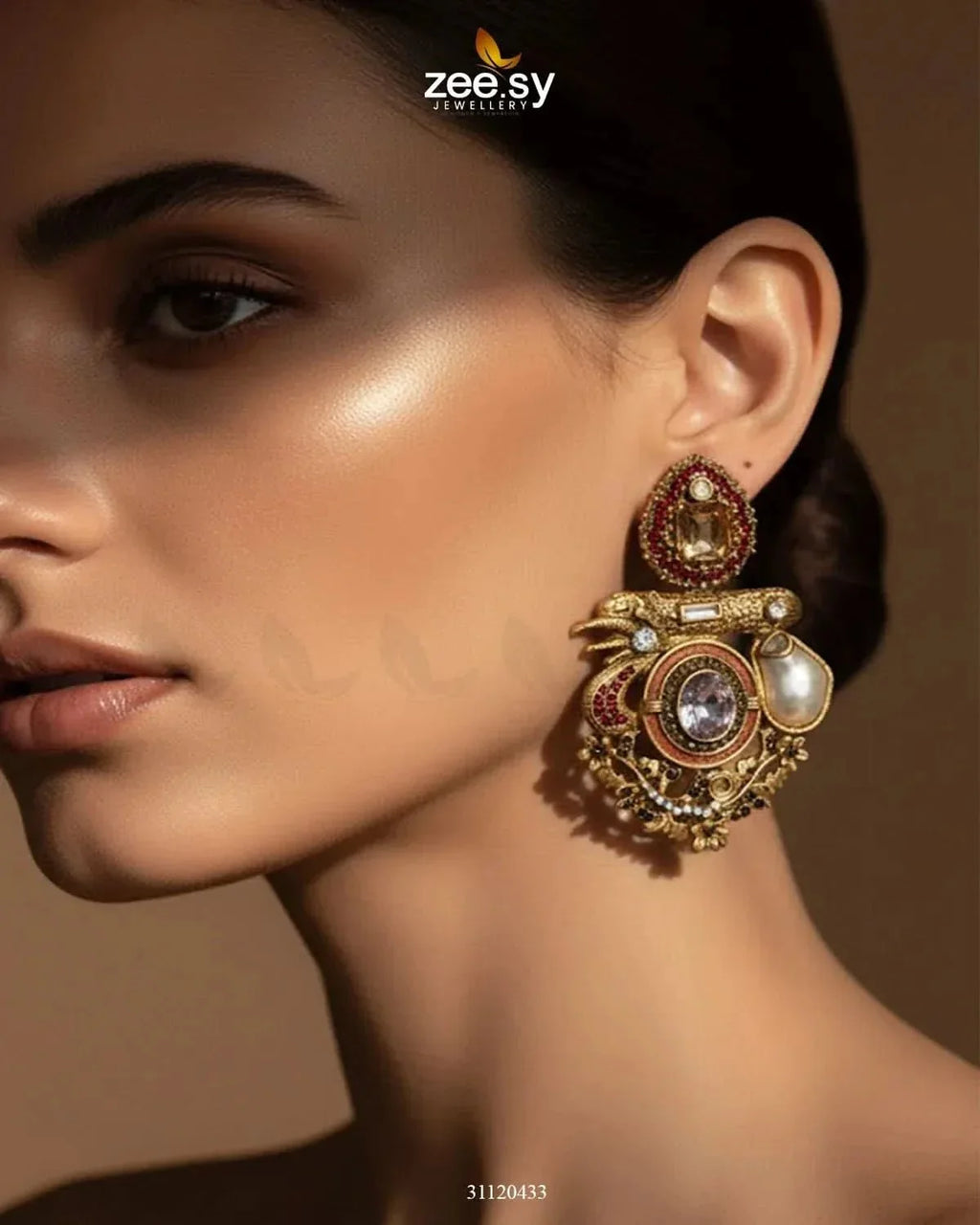 Regal Multi Baroque Drop Earrings
