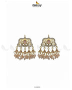 Elegant Tassel Moti Work Earrings