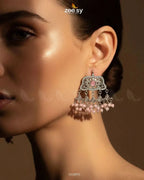 Elegant Tassel Moti Work Earrings