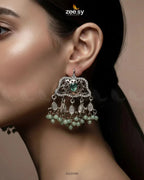 Elegant Tassel Moti Work Earrings