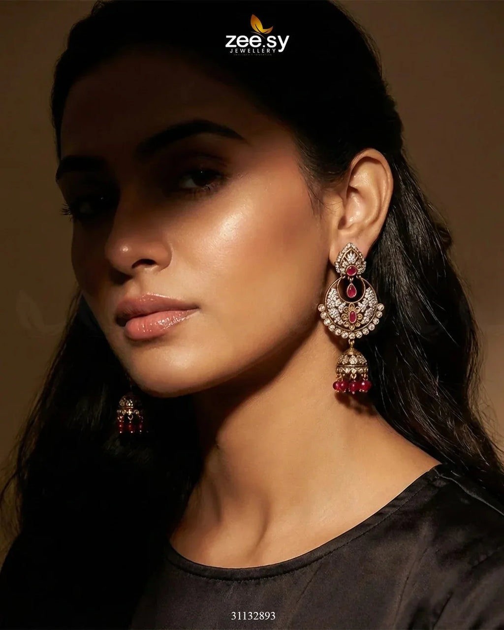 Rich Chandbali Zirconia Earrings