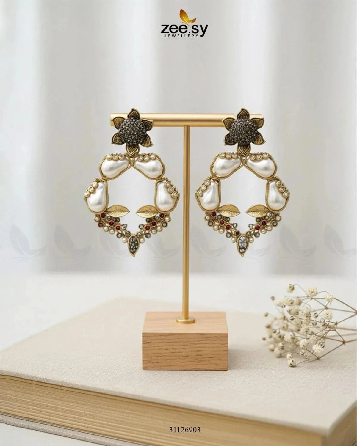 Antique Turkish Baroque Pearl Earrings