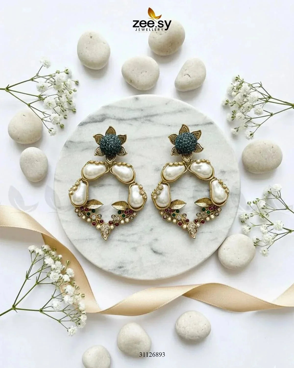 Antique Turkish Baroque Pearl Earrings