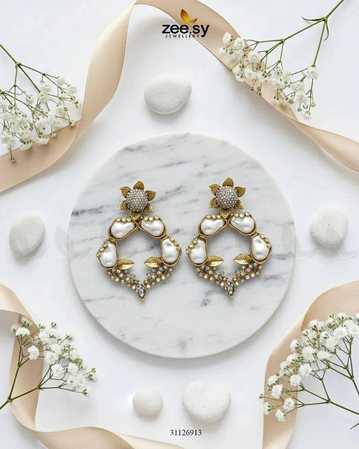 Antique Turkish Baroque Pearl Earrings