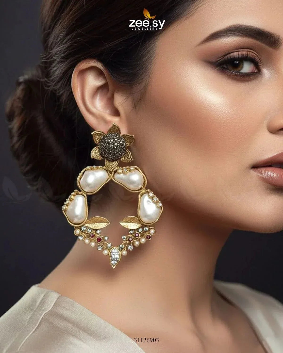 Antique Turkish Baroque Pearl Earrings