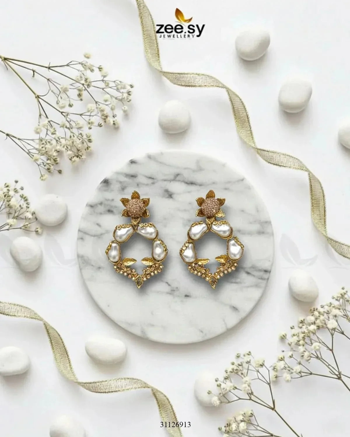 Antique Turkish Baroque Pearl Earrings
