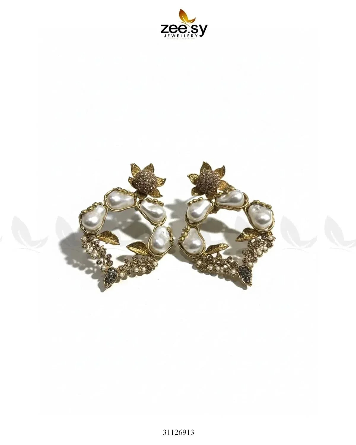Antique Turkish Baroque Pearl Earrings