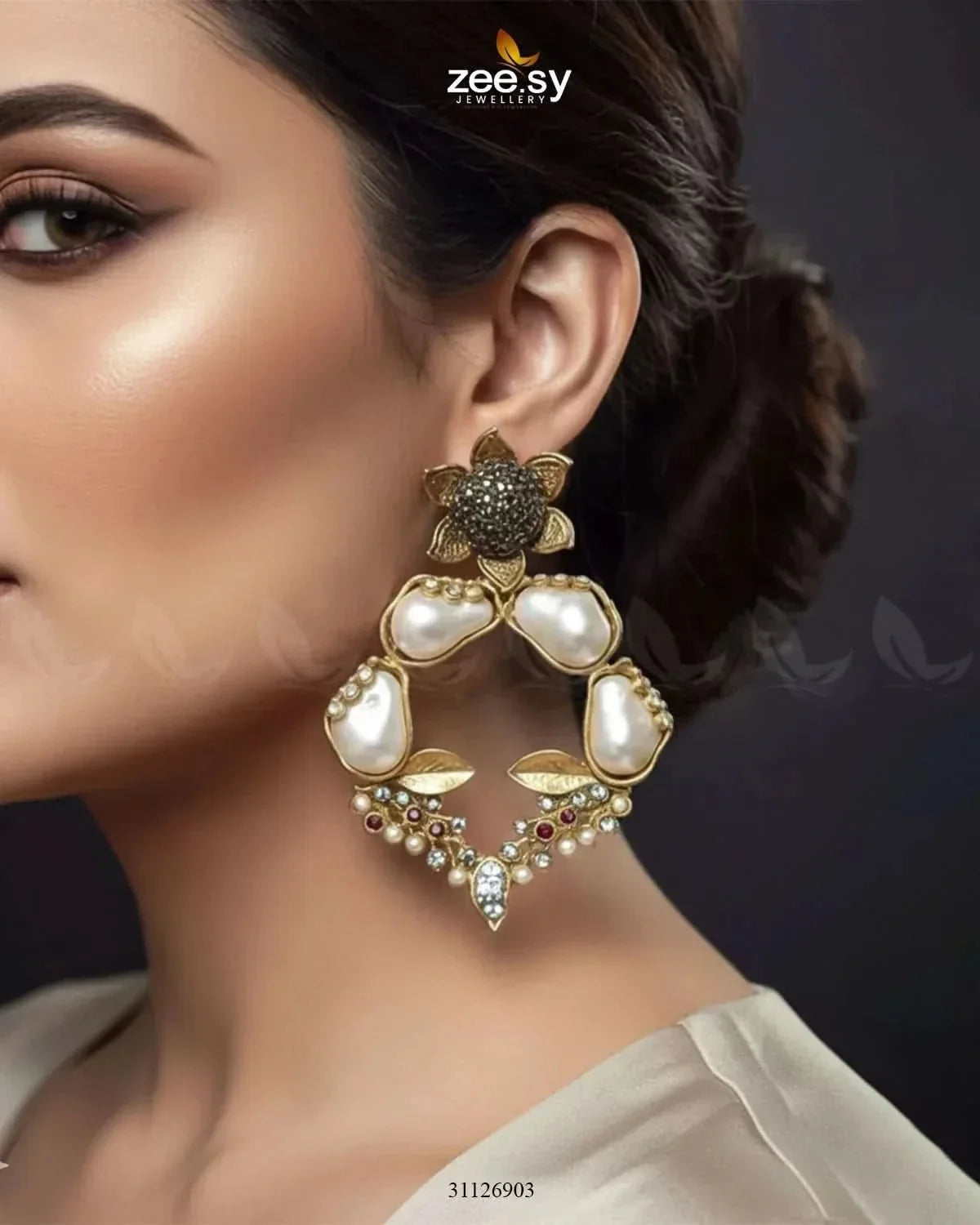 Antique Turkish Baroque Pearl Earrings