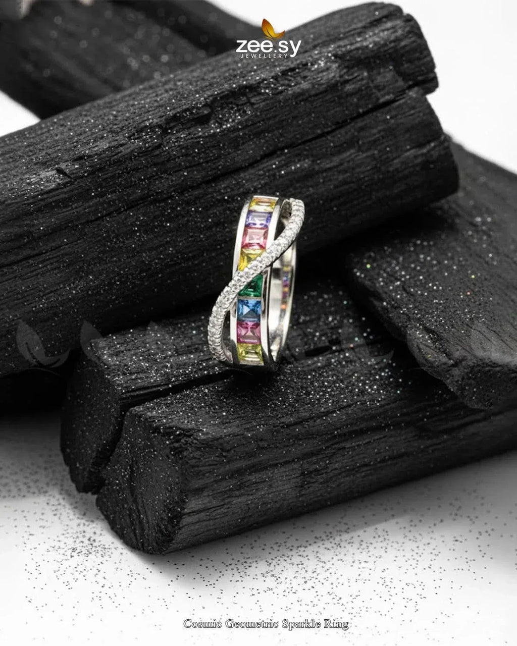 Cosmic Geometric Sparkle Ring