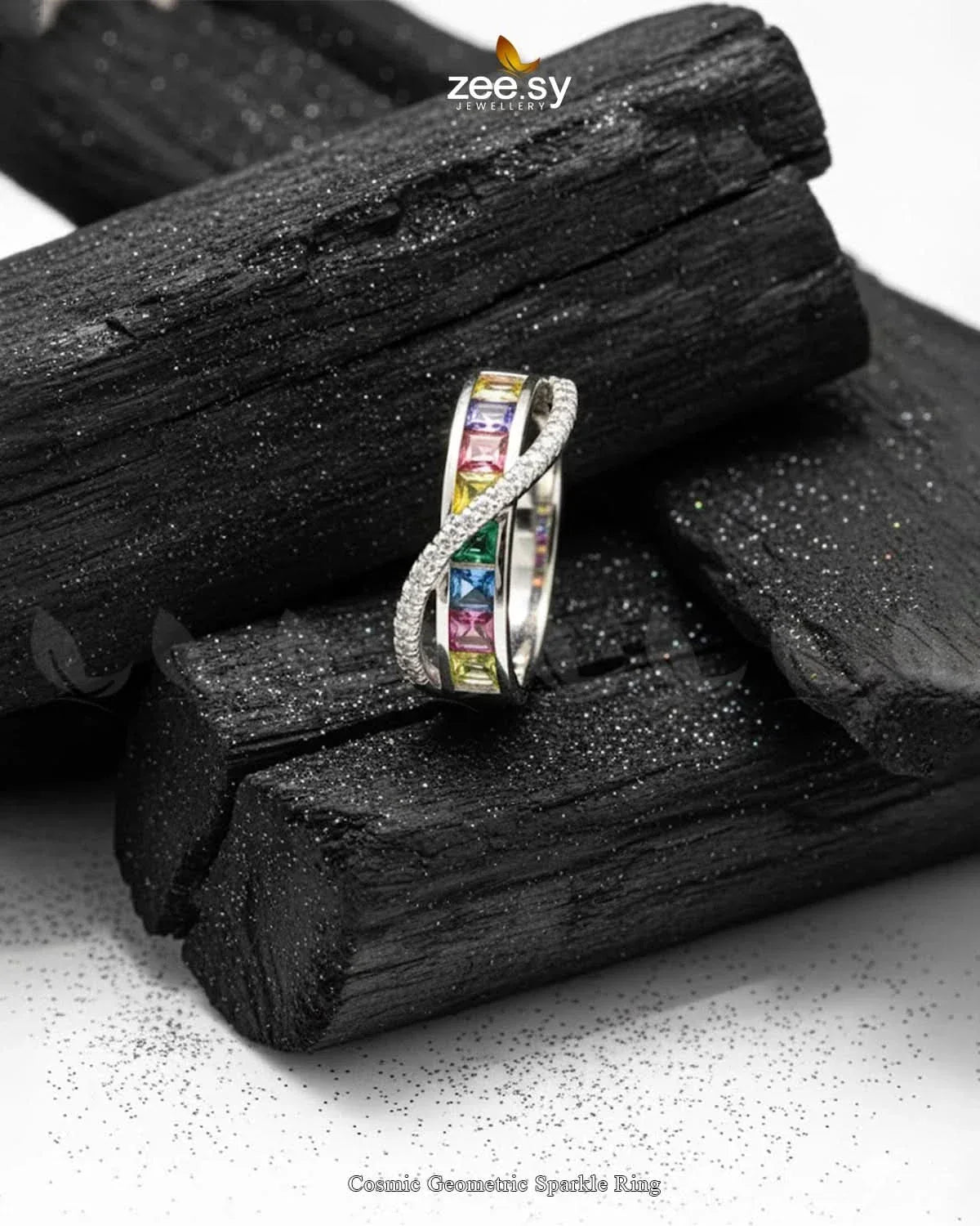 Cosmic Geometric Sparkle Ring